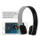 Casque sans fil rechargeable supra-auriculaire Bluetooth noir 3