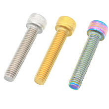 Amosfun Lot de 3 vis de protection de cuvette pour vélo de route/VTT à pignon fixe, en acier inoxydable, accessoire de vélo (couleurs assorties)