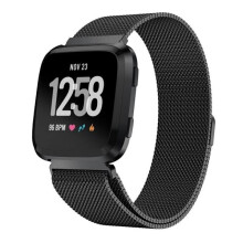 Kompatibilné s Fitbit Versa2Bracelet Milanese Loop čierny