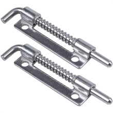 2x Hardware Federbelasteter Metall-Sicherheitsriegel, 3,5 Zoll lang, silberfarben