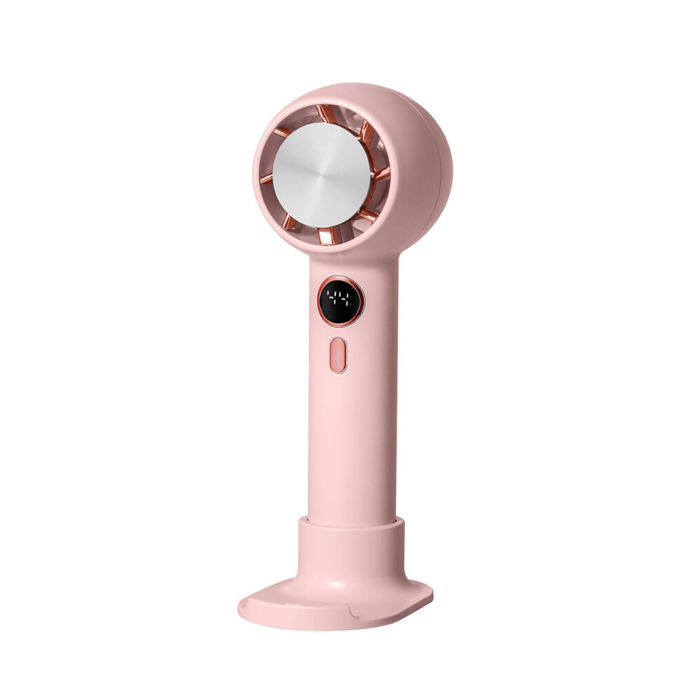 Portable Handheld Fan With Digital Display, Quiet Rechargeable 3Speed Pocket Size For Travel 9174973965923