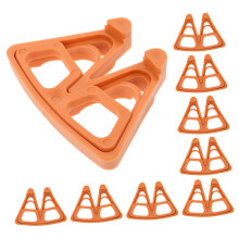 12pcs Brown Plastic Plant Pot Risers for Drainage, Outdoor Flower Pot Feet Prevent Stains