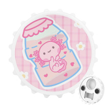 Kawaii Axolotl Flaschenöffner magnetisch mit Kühlschrankmagneten Aufkleber Einzigartige Geschenkidee für Campingfans Cooles Gadget für