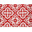 18" Red and White Geometric Square Throw Pillow with Zipper Closure 3