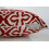 18" Red and White Geometric Square Throw Pillow with Zipper Closure 2