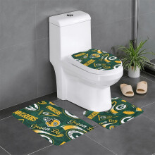 GBP_Packers TeamSada 3dílných koupelnových koberců, protiskluzový koberec do koupelny, 84 x 51 cm