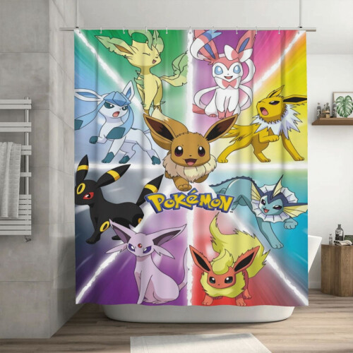 Sprchový závěs Pokemon 72x72 palců, plast 2