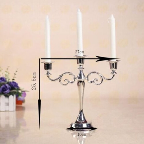 TS-Candlestick3Arms Μπουζουάρ σε Μεταλλικό Vintage για Γαμήλιο Διακόσμηση Σπιτιού (Χρώμα: 1