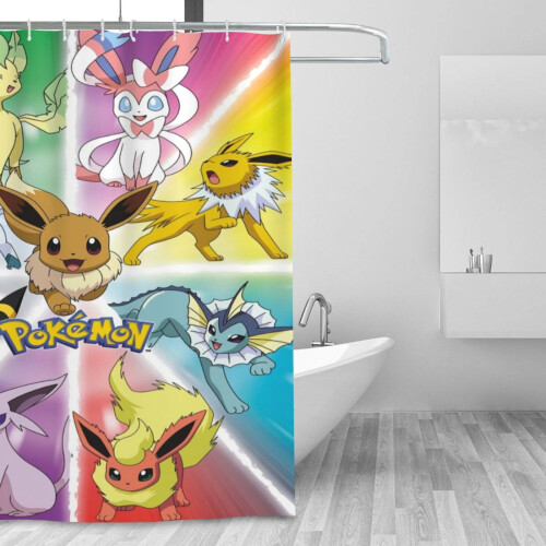 Sprchový závěs Pokemon 72x72 palců, plast 1