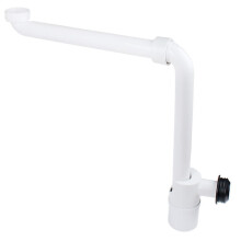 Minxio 1 1/4 Zoll platzsparender Siphon für Waschbecken im Badezimmer, verstellbar, weiß