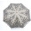 Hopfällbart UV-parasoll Snö/Regn/Solparasoll Broderat Bröllopsparaply Grå 2