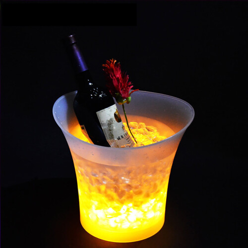 5-Liter-Champagner-Eiskübel mit Leuchtfunktion, LED-Eiskübel, runder Eiskübel, Backformen-Set, Küchenhelfer-Set 1