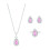 Σετ μενταγιόν, σκουλαρίκια και δαχτυλίδι Pretty In Pink με προσομοίωση ζαφειριού σε 1