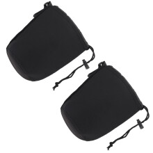 Conjunto de 2 estojos para lentes de câmeras SLR em neoprene, tamanho M.