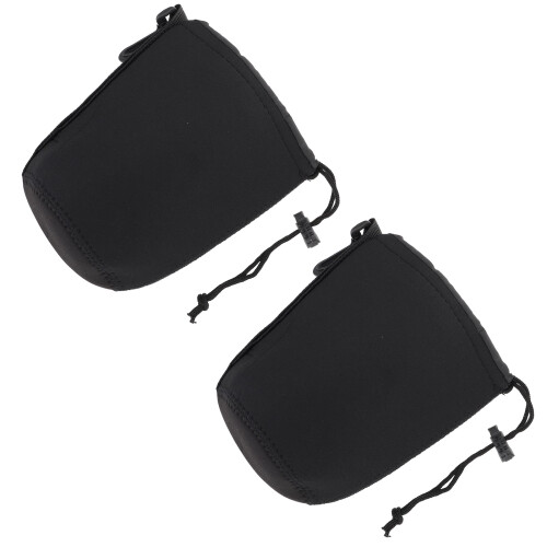Lot de 2 pochettes pour objectifs reflex, en néoprène, taille M.