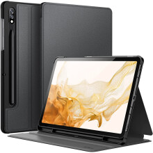 Custodia compatibile con Samsung Galaxy Tab S8 2022/S7 2020 da 11 pollici con porta S Pen, custodia protettiva sottile a libro con supporto per