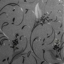 Blackout Window Film Floral Pattern 79x18in Full Privacy Waterproof Static Cling Reusable Decor