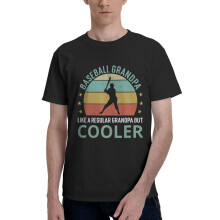 Camisetas de manga corta de algodón con cuello redondo para hombre, estilo "Abuelo de Béisbol", con estampado gráfico, estilo casual, talla M.