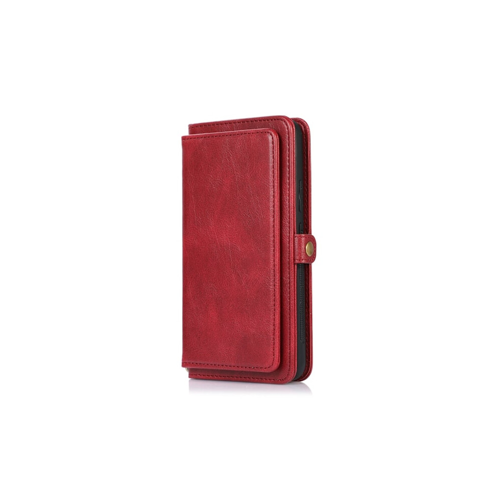 Compatible With Samsung Galaxy S22 - Practical Stylish Wallet Case Red 9395123974552