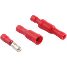 Conectores de cableado de audio de PVC de 5/10/25 piezas, terminales de crimpado aislados 22-16A, MPD FRD rojo, 20 piezas (10 juegos)