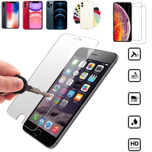 2 τεμάχια συμβατά με προστατευτικά οθόνης Iphone12/11/xr/x/xs/8/7/6pro/max/mini/shell - διαφανή