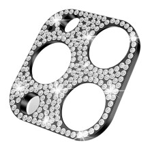 Cosantóir Lionsa Gloine Tempered le Rhinestone, Scannán Cosanta Iomlán Turraingdhíonach le haghaidh comhoiriúnach le iPhone14/13Pro/Pro Max/Mini