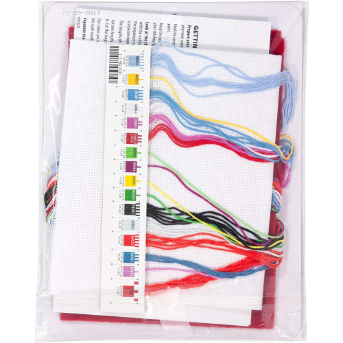 Κιτ σταυροβελονιάς Eeyore Christmas Stocking Counted Cross Stitch για αρχάριους, 14 τεμάχια λευκό 2