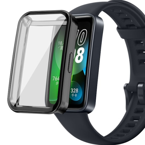 Προστατευτική θήκη για συμβατότητα με Huawei Band8/8NFC/9/9NFC σε μαύρο χρώμα