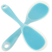 2 phíosa gabhálais ríse silicone uirlisí cistine dáileoir scraper bia spatula spúnóg atá frithsheasmhach in aghaidh caitheamh glóthach