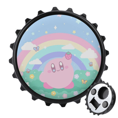 Μαγνητικό ανοιχτήρι μπουκαλιών Kirby με μαγνήτες ψυγείου - Αυτοκόλλητο - Μοναδική