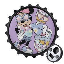 Magnetische flesopener met Mickey Mouse-print en koelkastmagneetsticker. Een uniek cadeau-idee voor kampeerliefhebbers, een coole gadget voor buiten,