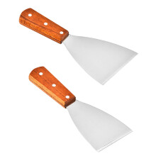 Spatula Friochta Cruach Dhosmálta Sáspan Cáise Pizza4Pcs Scraper Earraí Cócaireachta Adhmaid Uirlisí Cistine Speisialta