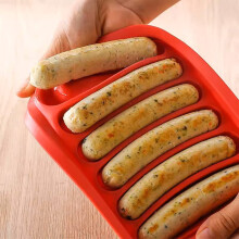 Formas de silicone para linguiça, para uso doméstico, compatíveis com vaporizadores, fornos e moedores, para carnes/presunto caseiros, para
