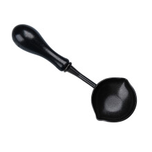 Cucchiaio per cera Jacenvly, cucchiaio antiaderente per sciogliere la cera con manico in legno, scaldacera vintage, compatibile con regali in cera,