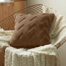 Fronha de pelúcia macia Txmfgh de 45x45 cm - Capa decorativa felpuda e macia com bordado, decoração de luxo para sala de estar, quarto e varanda.