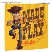 Cortina de ducha Toy Story 72x72 pulgadas, impermeable, resistente al moho, opaca, con estampado de patchwork para mayor privacidad, talla única.