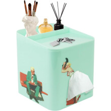 Porta-lenços de papel em formato de saia divertida, design vintage elegante e charmoso, porta-lenços faciais e guardanapos quadrado para banheiro,