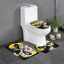 Steelers Team, sada 3dílných koupelnových koberců, protiskluzový koberec do koupelny, 84 x 51 cm