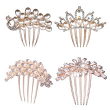 Lot de 4 peignes à cheveux de mariage en alliage avec strass, peignes latéraux pour cheveux de femme, épingle à cheveux de mariée, accessoire de