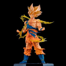Action figure di Goku di Dragon Ball, modello Super Saiyan, ideale come regalo.