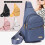Kleiner Sling-Rucksack für Damen, Brusttasche, Schwarz 8
