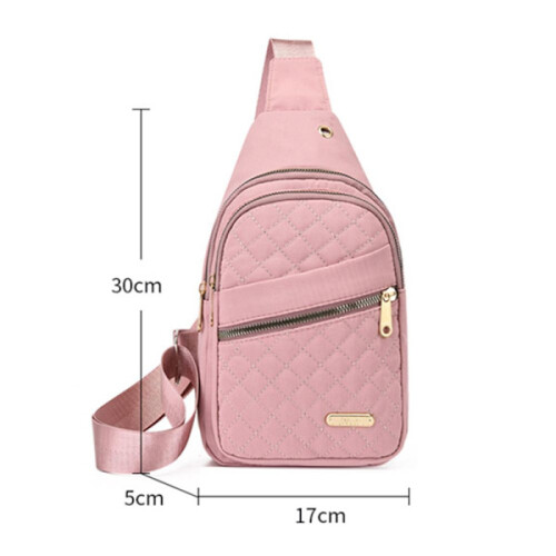 Kleiner Sling-Rucksack für Damen, Brusttasche, Schwarz 2