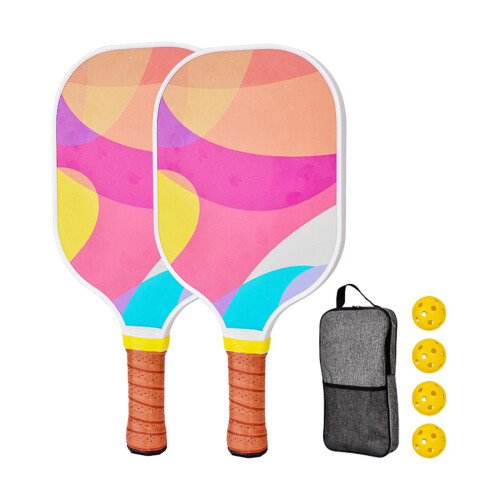 Σετ 2 ρακέτες Pickleball με 4 μπάλες, ελαφριές ρακέτες και συλλέκτης μπάλας, 2
