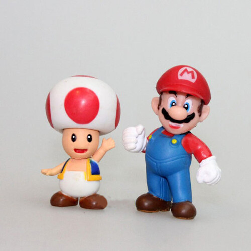 6 τεμάχια Super Mario διακόσμηση γραφείου κούκλα χαριτωμένο παιχνίδι κούκλα κούκλα 2
