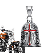 Retro Punk Style Guardian Bell Motorcycle Watches Men Cross Lucky Watch Angel Wing Knight Watch Metal Pendant Motorcycle AccessoriesBY A