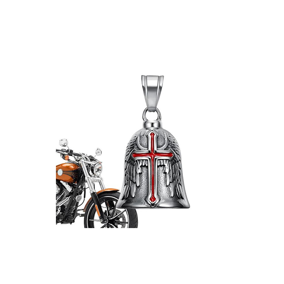Retro Punk Style Guardian Bell Motorcycle Watches Men Cross Lucky Watch Angel Wing Knight Watch Metal Pendant Motorcycle Accessoriesby A 9395123094991