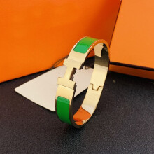 H-Armband, 18-karätiger H-Buchstabenverschluss für Damen und Herren, Edelstahl-Partnerarmband in Roségold und Grün