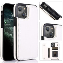 Kompatibilné s iPhone 13Mini - Puzdro s držiakom na karty biele