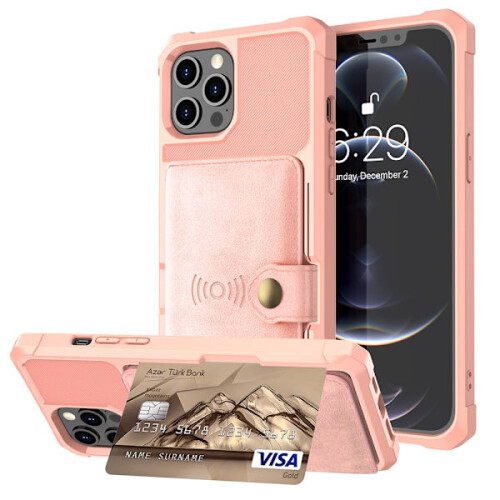 Compatible avec iPhone 13 Pro Max - Étui avec porte-cartes noir 2