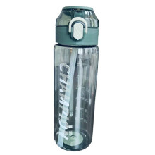 650ML/800ML Straw Water Bottle with Printed Stylish Portable Sports Cup for Indoor Outdoor Green 800ml